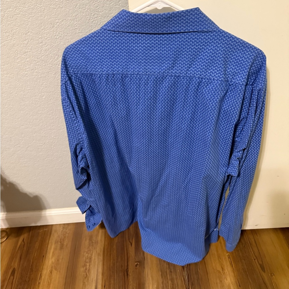 English Laundry Patterned Blue Button Down Shirt - image 7